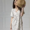 WUALAA Women - Apaszka Rustic Symphony Latte/White