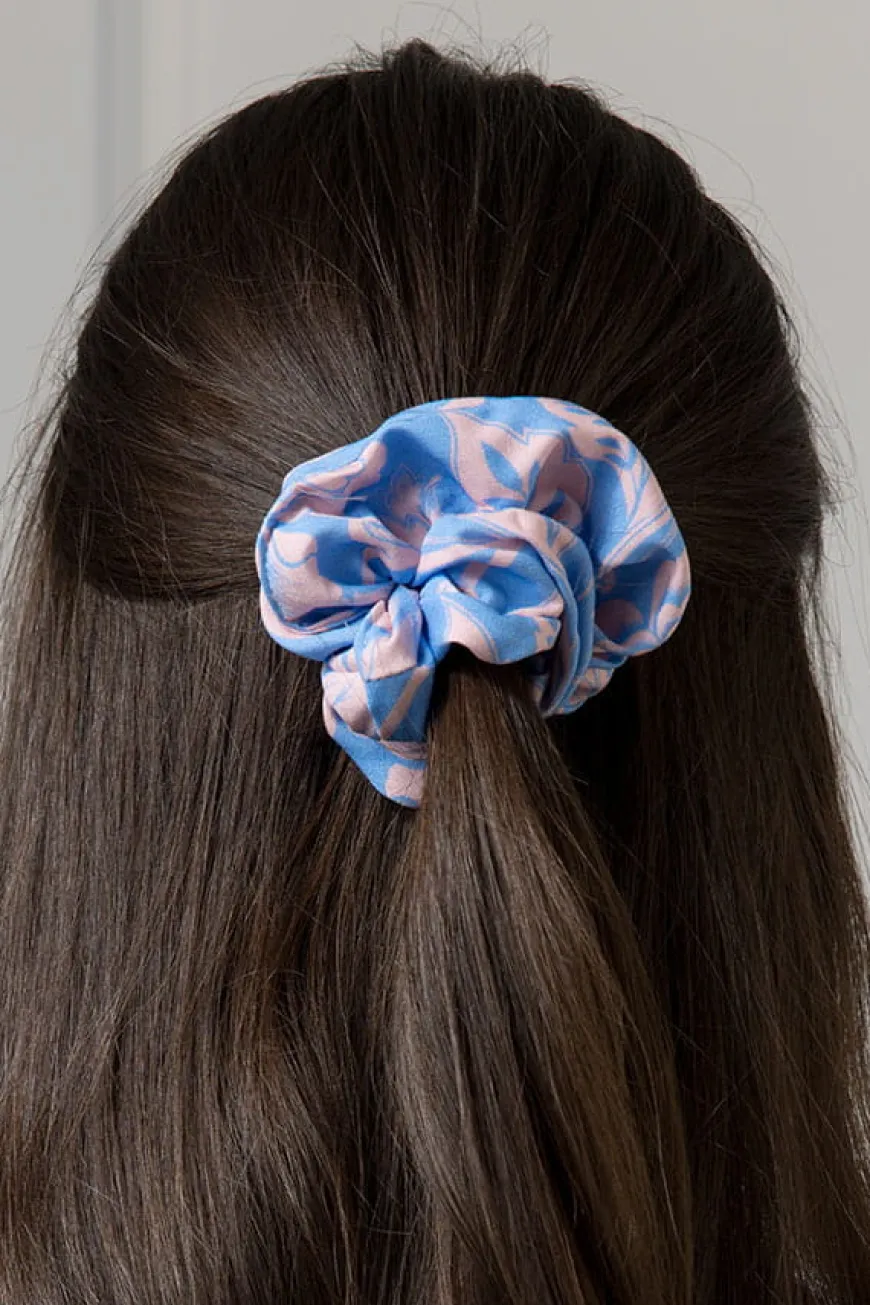 WUALAA Women - Gumka do włosów Rustic Symphony Blue/Apricot