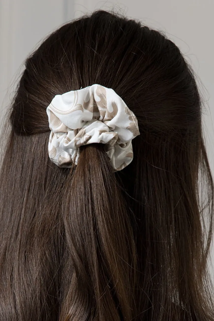 WUALAA Women - Gumka do włosów Rustic Symphony Latte/White