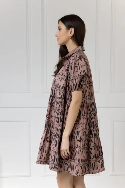 WUALAA Women - Sukienka damska CINDY Safari Dusty Pink