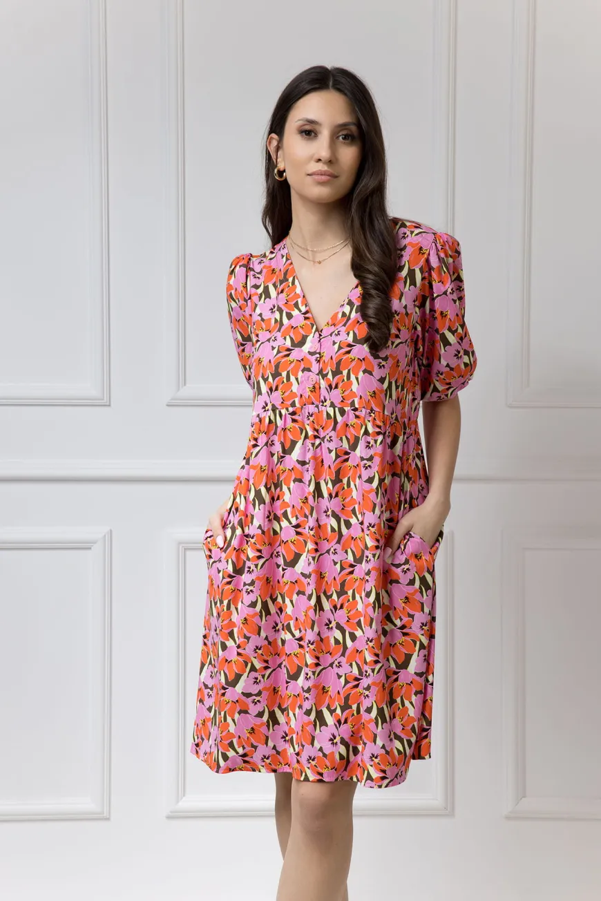 WUALAA Women - Sukienka damska Emily Floral Delight