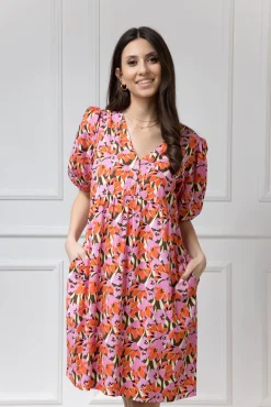 WUALAA Women - Sukienka damska Emily Floral Delight