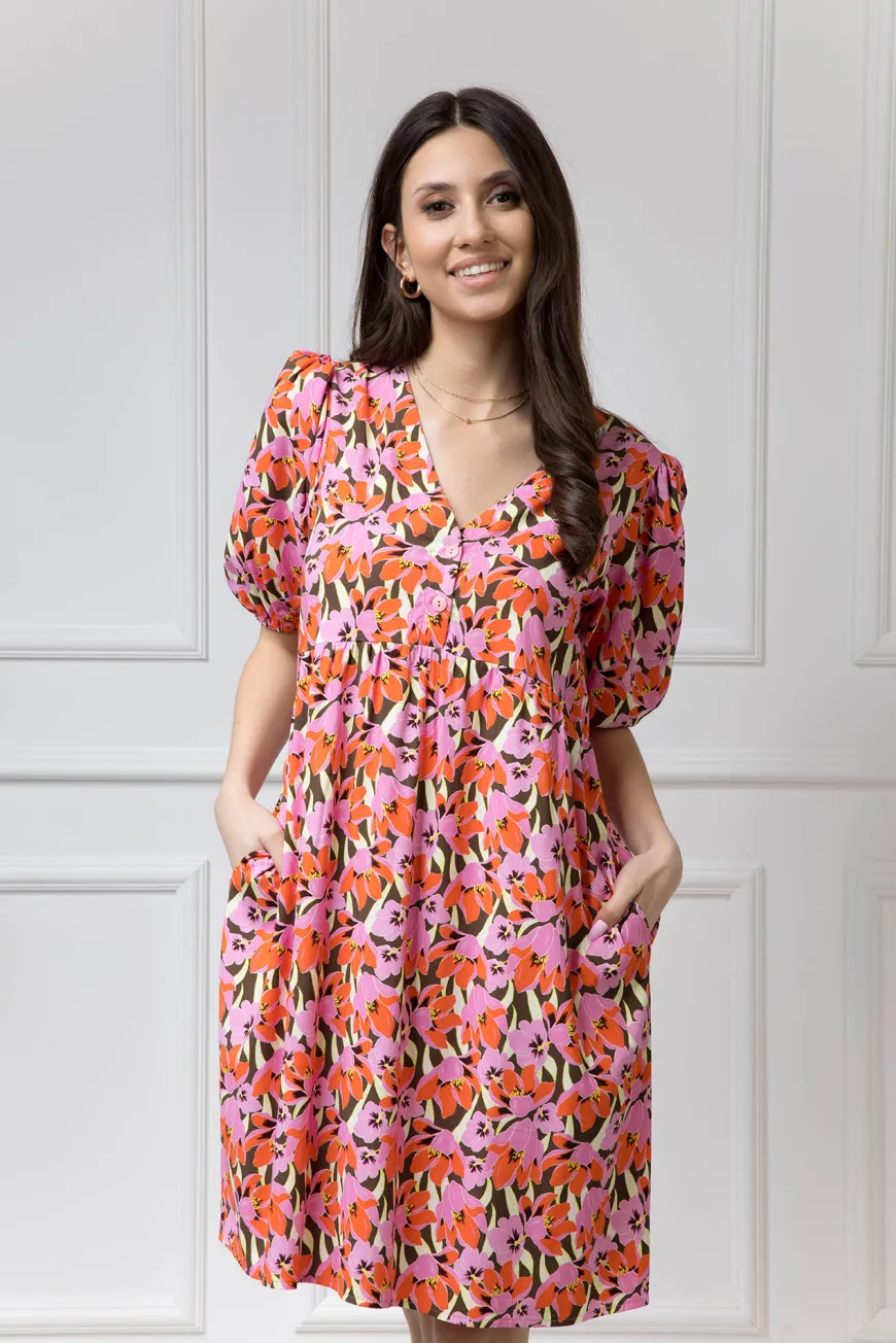WUALAA Women - Sukienka damska Emily Floral Delight