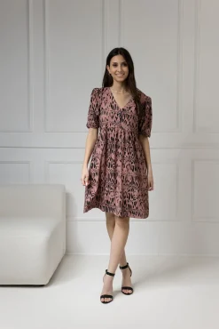 WUALAA Women - Sukienka damska Emily Safari Dusty Pink