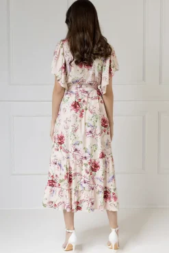 WUALAA Women - Sukienka damska midi SANVI Romantic Flowers