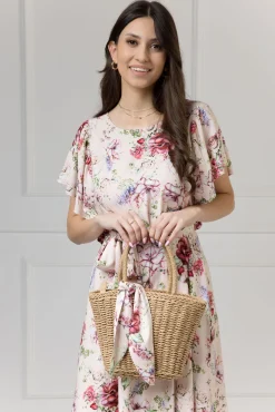 WUALAA Women - Sukienka damska midi SANVI Romantic Flowers