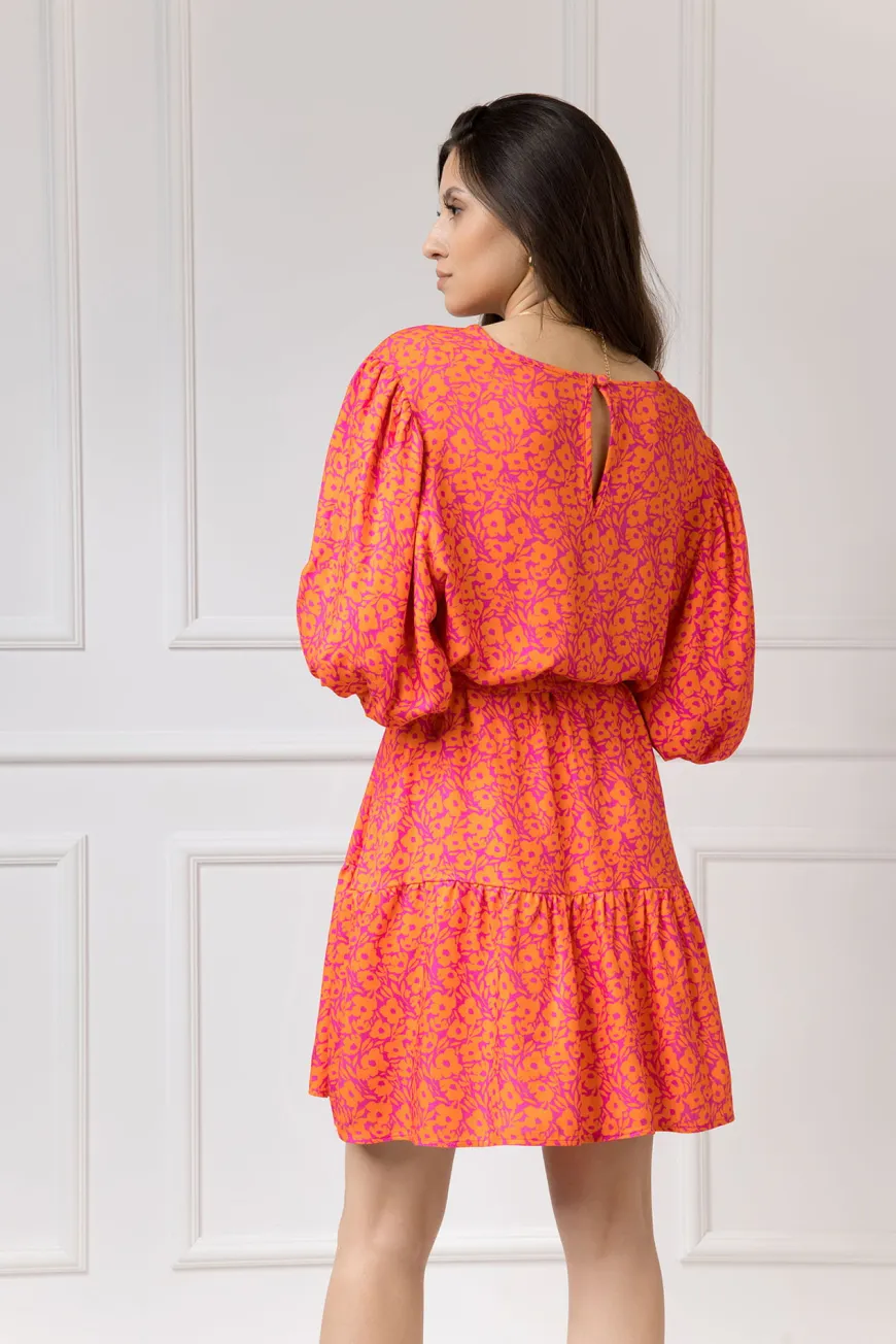 WUALAA Women - Sukienka damska OLIVIA Neon Flowers