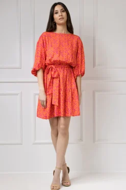 WUALAA Women - Sukienka damska OLIVIA Neon Flowers