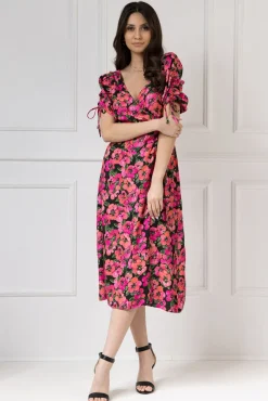 WUALAA Women - Sukienka midi KELLY Exotic Garden