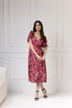 WUALAA Women - Sukienka midi KELLY Exotic Garden
