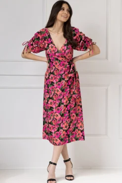 WUALAA Women - Sukienka midi KELLY Exotic Garden