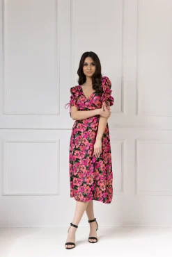 WUALAA Women - Sukienka midi KELLY Exotic Garden