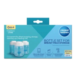 Zestaw butelek do przechowywania mleka/pokarmu 3x120ml | Canpol - 35/235