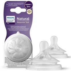Zestaw Butelka responsywna natural 260ml Avent + smoczek responsywny 3m+ (2szt)