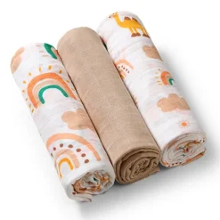 Zestaw pieluszek muślinowych 3szt 70x70cm | Babyono 348/08
