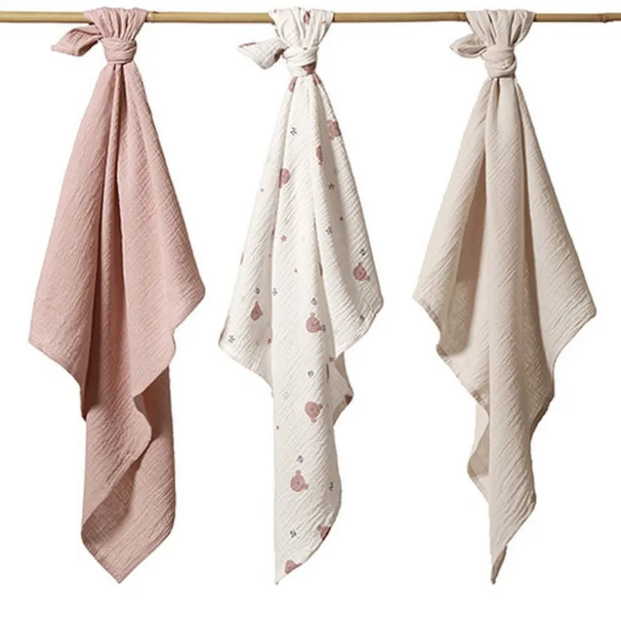 Zestaw pieluszek z muślinu marszczonego 3szt 70x70cm | Babyono 282/03