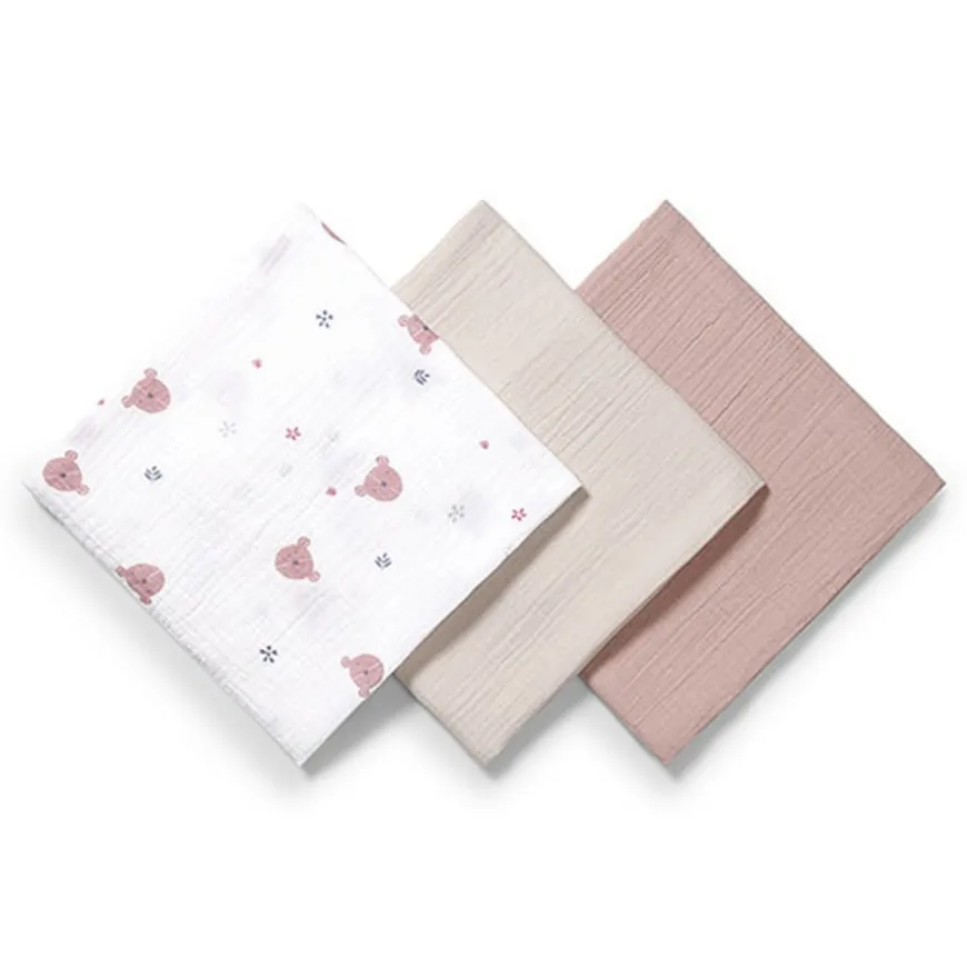 Zestaw pieluszek z muślinu marszczonego 3szt 70x70cm | Babyono 282/03