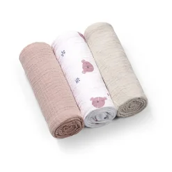 Zestaw pieluszek z muślinu marszczonego 3szt 70x70cm | Babyono 282/03
