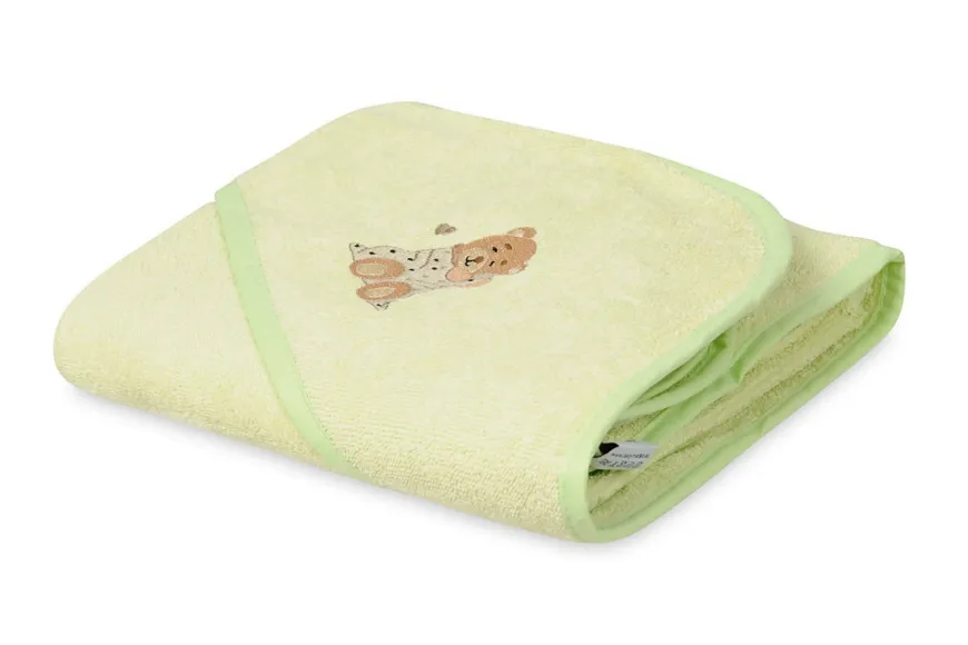 Zielone okrycie kąpielowe frotte 100x100 | Maxi - BabyMatex